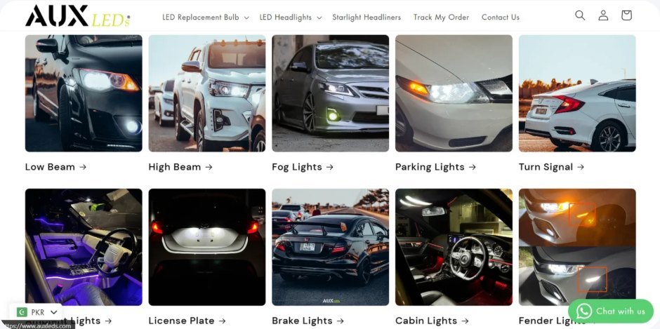 AUX LED store screenshot