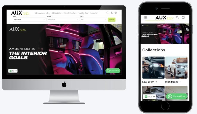 AUX LED store screenshot